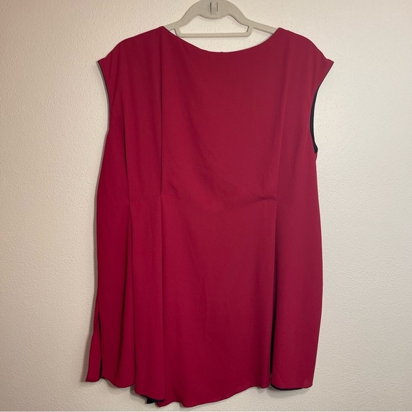Catherines Reversible Burgundy & Black Sleeveless Blouse - Picture 11 of 16